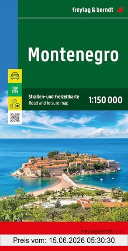 Montenegro, Straßen- Und Freizeitkarte 1, 150.000, Freytag & Berndt, Mit Infoguide, Top Tips (freytag & Berndt Auto + Freizeitkarten)