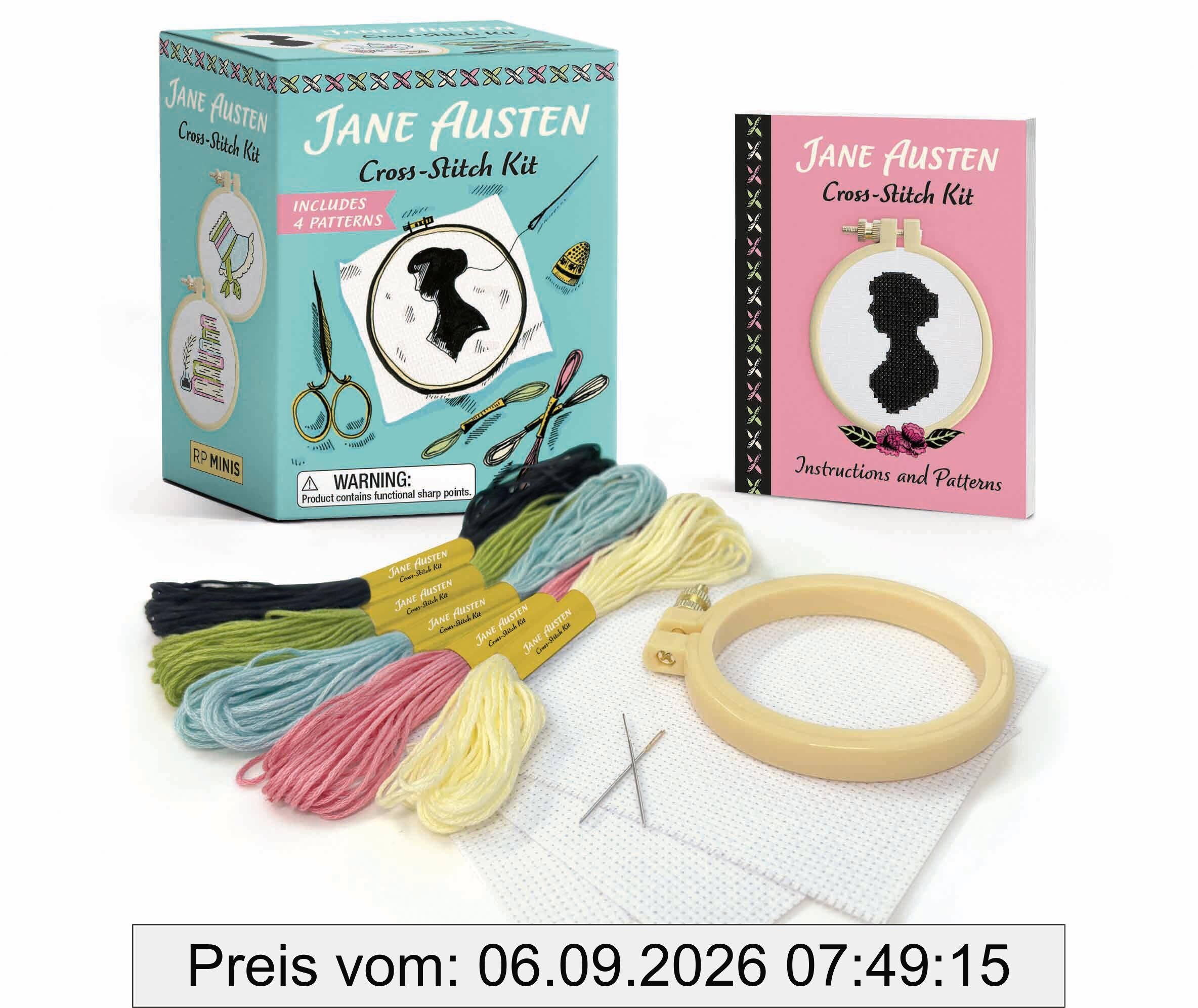 Jane Austen Cross-Stitch Kit: Includes 4 Patterns (RP Minis)