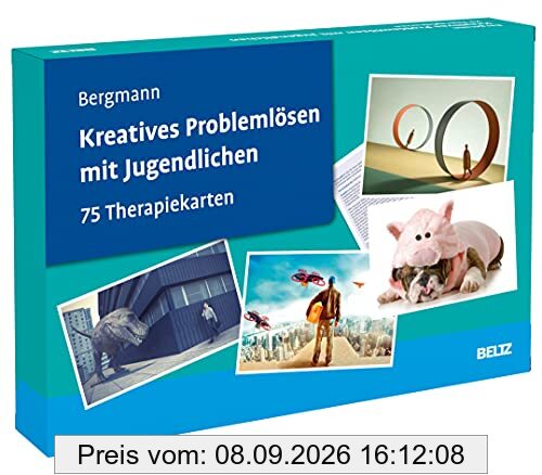 Kreatives Problemlösen mit Jugendlichen: 75 Therapiekarten. Kartenset mit 75 Karten in hochwertiger Klappkassette, mit 32-seitigem Booklet. Kartenformat 16,5 x 24 cm. (Beltz Therapiekarten)