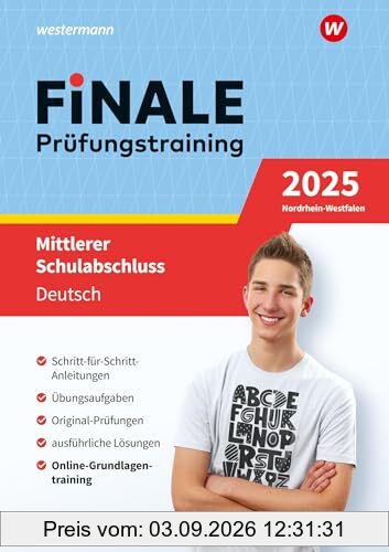 FiNALE - Prüfungstraining Mittlerer Schulabschluss Nordrhein-Westfalen: Deutsch 2025 Arbeitsbuch mit Lösungsheft