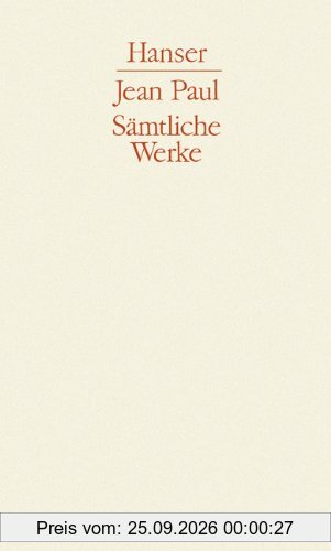 Sämtliche Werke, 10 Bde., Bd.5, Vorschule der Ästhetik: Abt. I/5