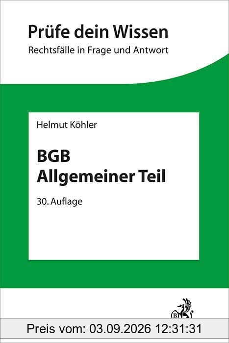 BGB Allgemeiner Teil (Prüfe dein Wissen)