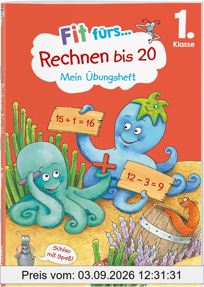 Fit fürs Rechnen bis 20. 1. Klasse. Mein Übungsheft: Plus und minus gezielt üben (Fit für die Schule Mein Übungsheft)