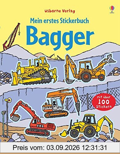 Mein erstes Stickerbuch: Bagger