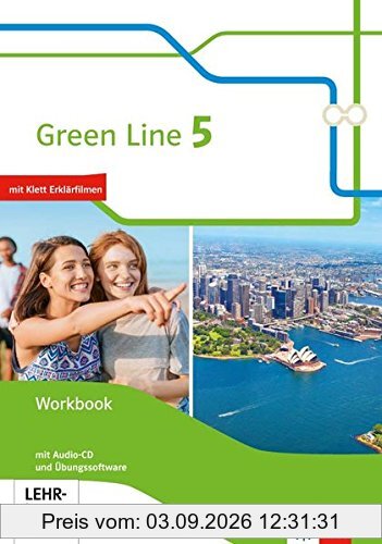 Green Line 5: Workbook mit Audio-CDs und Übungssoftware Klasse 9 (Green Line. Bundesausgabe ab 2014)