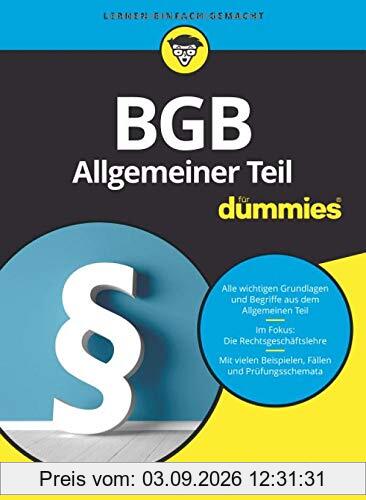 BGB Allgemeiner Teil für Dummies