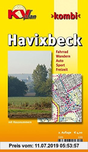 Gebr. - Havixbeck: 1:10.000 Ortspläne mit Freizeitkarte 1:25.000 inkl. Radrouten und Wanderwegen der Baumbergeregion (KVplan Münsterland-Region)