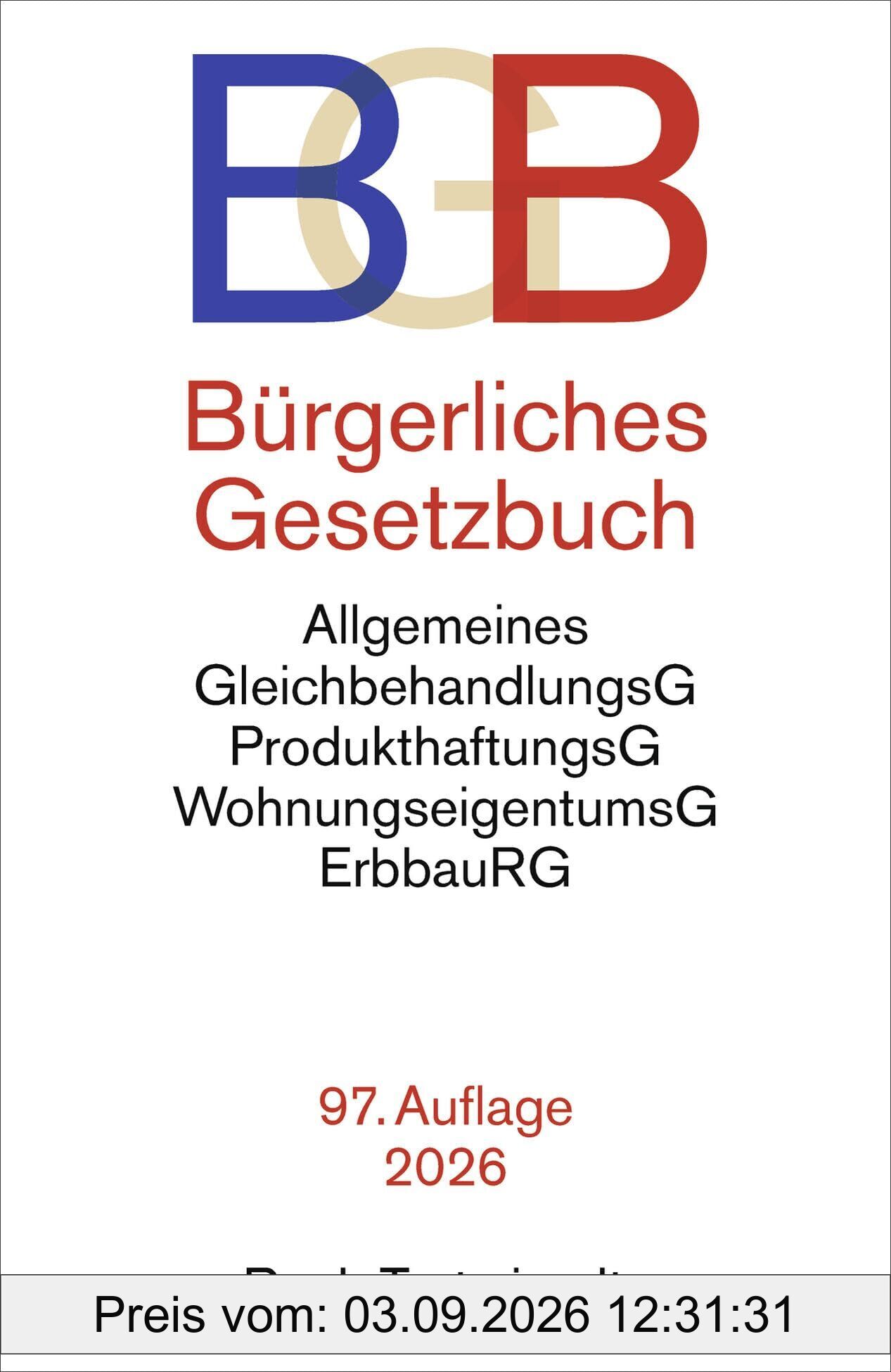 Bürgerliches Gesetzbuch. BGB
