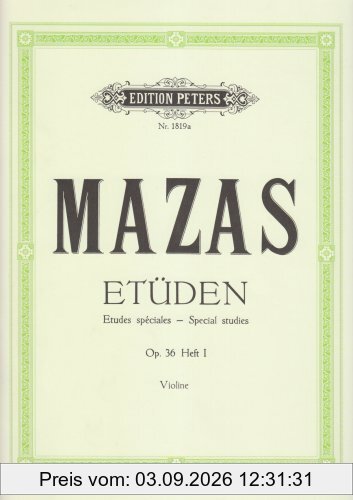 Etüden op. 36 / Etudes spéciales: Band 1, Etüden Nr. 1 - Nr. 30 (für Violine)