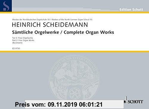 Gebr. - Sämtliche Orgelwerke: Freie Orgelwerke. Band 3. Orgel. (Meister der Norddeutschen Orgelschule)