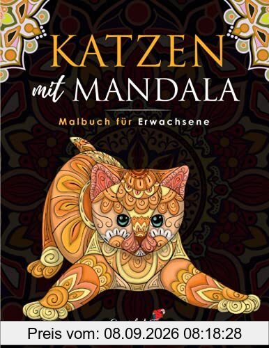Katzen mit Mandala - Malbuch für Erwachsene: Mehr als 50 süße, liebevolle und schöne Katzen. Anti-Stress-Malbücher mit entspannenden Designs. ... (Tier-Malbücher für Erwachsene, Band 2)