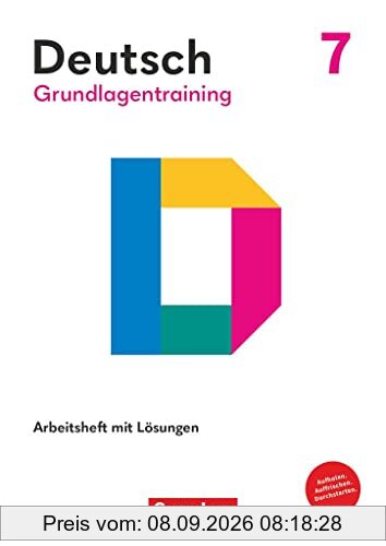 Grundlagentraining Deutsch - Sekundarstufe I - 7. Schuljahr: Förderheft mit Lösungen