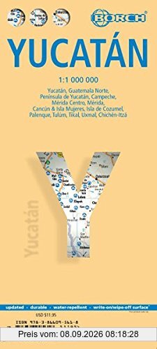 Yukatan: 1:1 000 000 (Borch Maps)