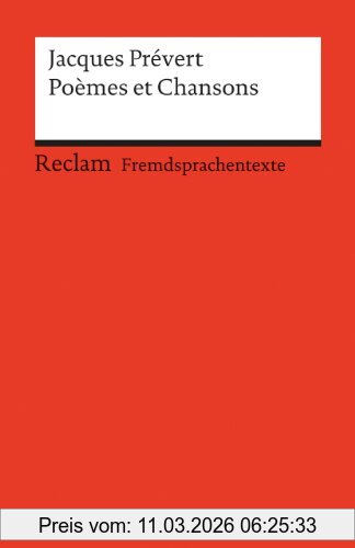Jacques Prévert Poèmes Et Chansons, (Fremdsprachentexte)