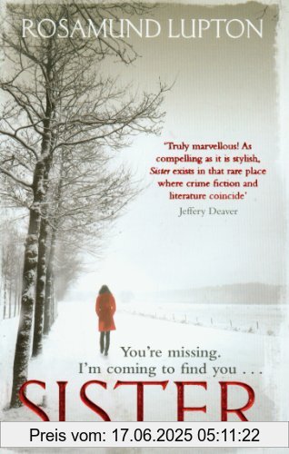 Binding : Taschenbuch, Label : Little, Brown Book Group, Publisher : Little, Brown Book Group, NumberOfItems : 4, medium : Taschenbuch, numberOfPages : 375, publicationDate : 2010-08-27, authors : Rosamund Lupton, languages : english, ISBN : 0749942010