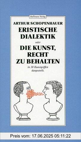 Binding : Gebundene Ausgabe, Label : Haffmans Verlag, Publisher : Haffmans Verlag, medium : Gebundene Ausgabe, numberOfPages : 104, publicationDate : 1996-01-01, authors : Arthur Schopenhauer, languages : german, ISBN : 3251000160
