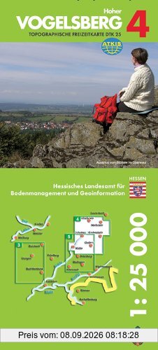 Topographische Sonderkarten Hessen (amtlich) - 1:25000 (TF 25). Sonderblattschnitte auf der Grundlage der Topographischen Karte 1:25000 mit ... Topographische Freizeitkarte DTK25
