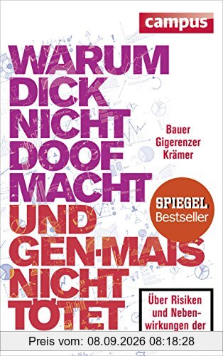 Warum dick nicht doof macht und Genmais nicht tötet: Über Risiken und Nebenwirkungen der Unstatistik