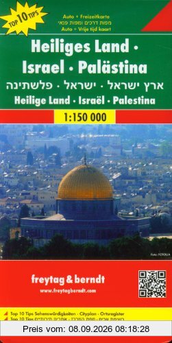 Freytag Berndt Autokarten, Heiliges Land - Israel - Palästina - Maßstab 1:150 000