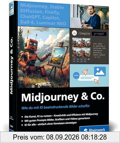Midjourney u. Co.: Das neue Workbook zur Erstellung von KI-Bildern mit Midjourney. Inklusive Grundlagen, Praxisbeispielen und professionellen Prompts