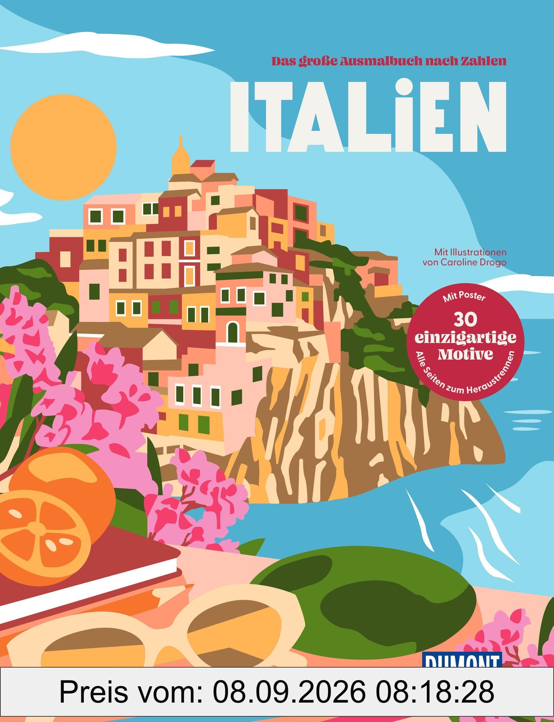 Italien - Das große Ausmalbuch nach Zahlen (DUMONT Geschenkbuch)