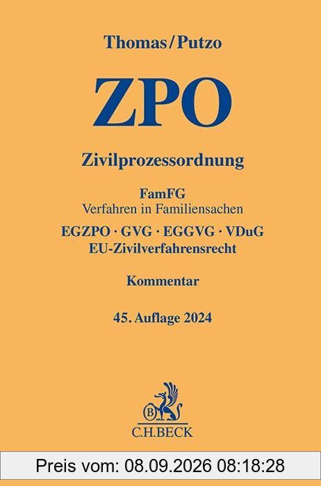 Zivilprozessordnung: FamFG Verfahren in Familiensachen, EGZPO, GVG, EGGVG, VDuG, EU-Zivilverfahrensrecht (Gelbe Erläuterungsbücher)
