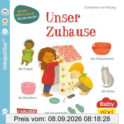 Baby Pixi (unkaputtbar) 144: Unser Zuhause: Unzerstörbares Baby-Buch ab 12 Monaten mit ersten Wörtern aus dem Alltag - auch als Badebuch geeignet (144)