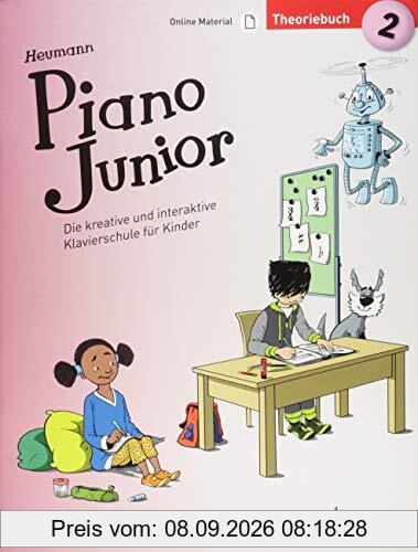 Piano Junior: Theoriebuch 2: Die kreative und interaktive Klavierschule für Kinder. Band 2. Klavier. (Piano Junior - deutsche Ausgabe)