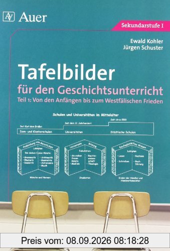 Tafelbilder für den Geschichtsunterricht, in 2 Tln., Tl.1, Von den Anfängen bis zum Westfälischen Frieden