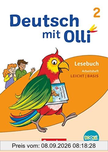 Deutsch mit Olli - Lesen 2-4 - Ausgabe 2021 - 2. Schuljahr: Arbeitsheft Leicht / Basis - Mit BOOKii-Funktion