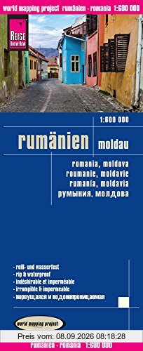 Reise Know-How Landkarte Rumänien, Moldau (1:600.000): world mapping project
