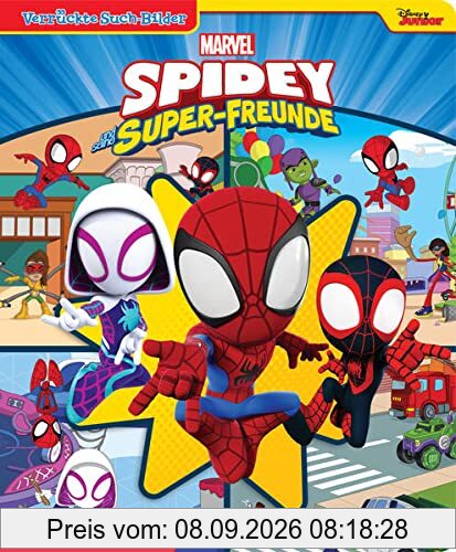 Marvel Spidey und seine Super-Freunde - Verrückte Such-Bilder, groß - Wimmelbuch - Pappbilderbuch mit wattiertem Umschlag