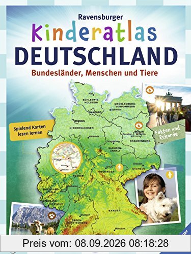 Ravensburger Kinderatlas Deutschland: Bundesländer, Menschen und Tiere