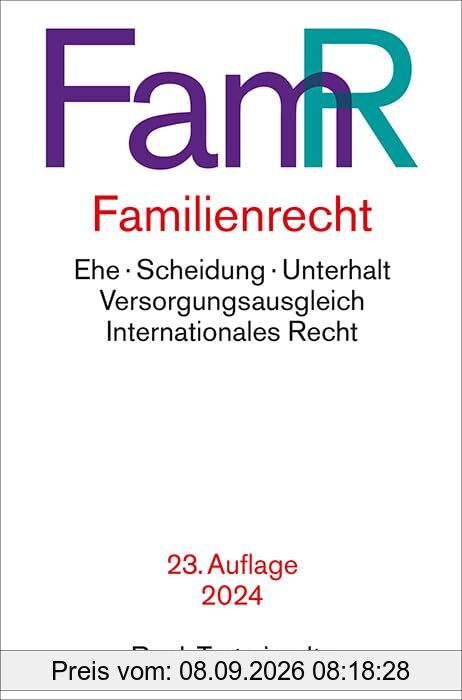Familienrecht: Rechtsstand: 1. Januar 2024 (Beck-Texte im dtv)