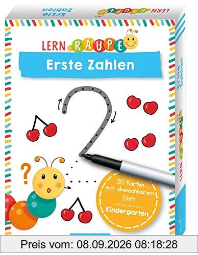 Lernraupe - Erste Zahlen: 50 Karten mit abwischbarem Stift