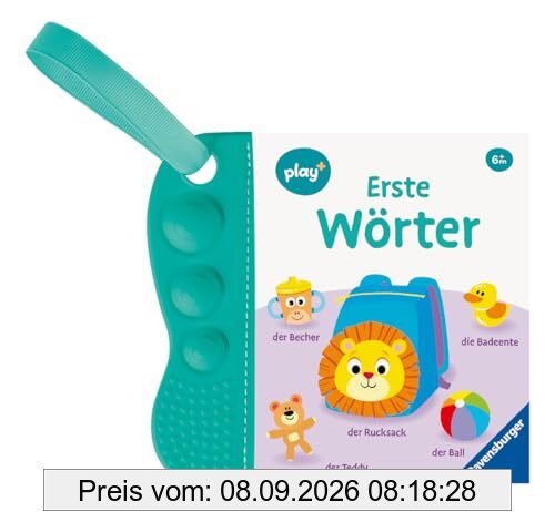 Ravensburger Play+ flip&pop: Erste Wörter (Mein allererstes Beißbuch), Baby-Buch ab 6 Monate: Mein allererstes Beißbuch