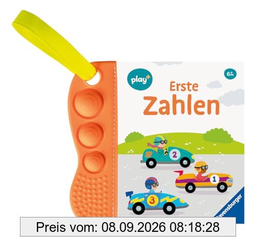 Ravensburger Play+ flip&pop: Erste Zahlen (Mein allererstes Beißbuch), Baby-Buch ab 6 Monate: Mein allererstes Beißbuch