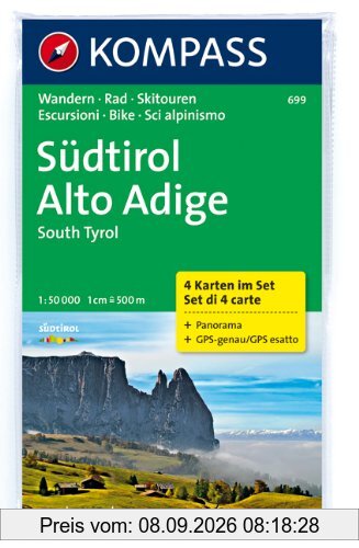 Südtirol/Alto Adige: 1 : 50 000. Wander-, Rad- und Skitouren. Mit Panorama. GPS-genau.