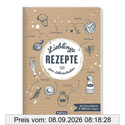 Trötsch Rezeptbuch Lieblingsrezepte zum Selberschreiben: Rezeptbuch zum Selberschreiben