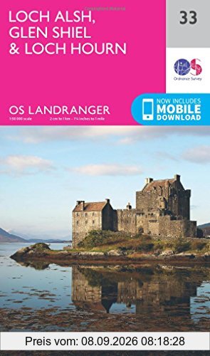 Loch Alsh, Glen Shiel & Loch Hourn 1 : 50 000 (OS Landranger Map)