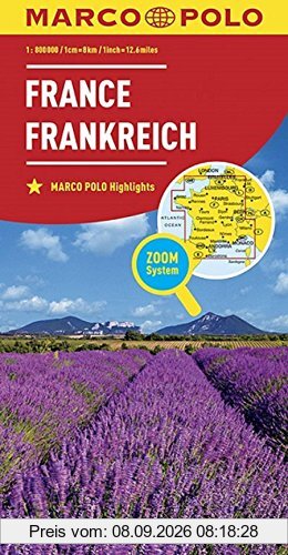 MARCO POLO Länderkarte Frankreich 1:800 000 (MARCO POLO Länderkarten)