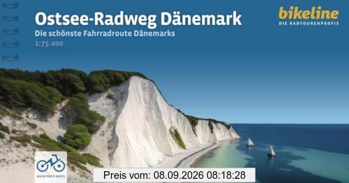 Ostsee-Radweg Dänemark: Die schönste Fahrradroute Dänemarks, 1:75.000, 874 km, GPS-Tracks Download, LiveUpdate (Bikeline Radtourenbücher)