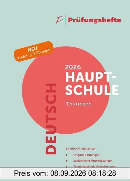 Prüfungsheft & Training - 2026 Deutsch Hauptschule - Thüringen - Original-Prüfungen und Lösungen