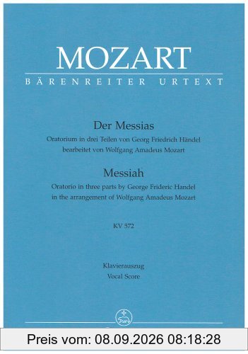 Mozart Der Messias Klavierauszug KV 572