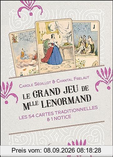Le grand jeu de Mlle Lenormand : les 54 cartes traditionnelles & 1 notice