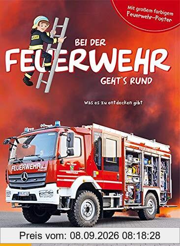 Bei der Feuerwehr geht's rund - mit großem farbigem Feuerwehr-Poster: Was es zu entdecken gibt