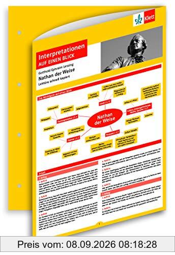 Klett Interpretationen auf einen Blick Gotthold Ephraim Lessing, Nathan der Weise: Lektüre schnell kapiert, Interpretationshilfe, Lektürehilfe, das ... für die Oberstufe und das Abitur im Gymnasium