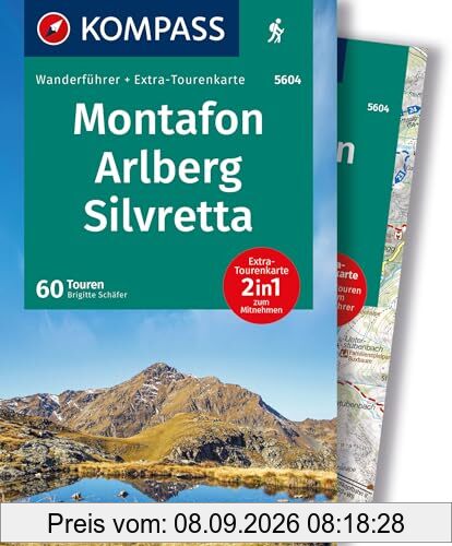 KOMPASS Wanderführer Montafon, Arlberg, Silvretta, 60 Touren mit Extra-Tourenkarte: GPS-Daten zum Download