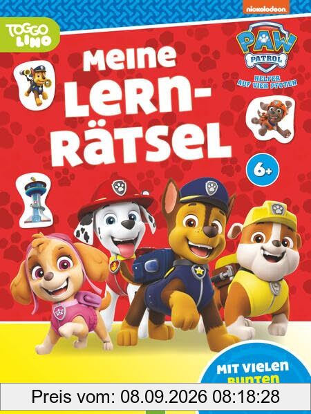 Paw Patrol Meine Lernrätsel: Mit vielen bunten Stickern | Ab 6 Jahren