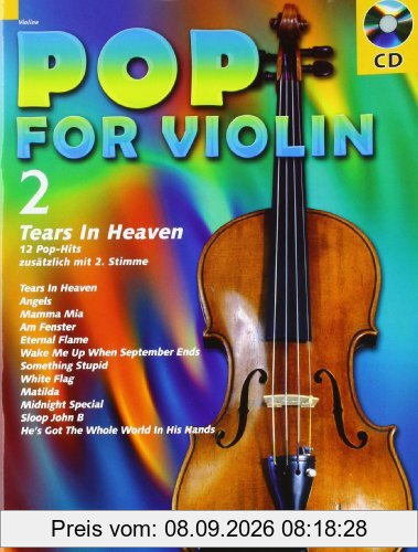 Pop For Violin: Tears in Heaven. Band 2. 1-2 Violinen. Ausgabe mit CD.